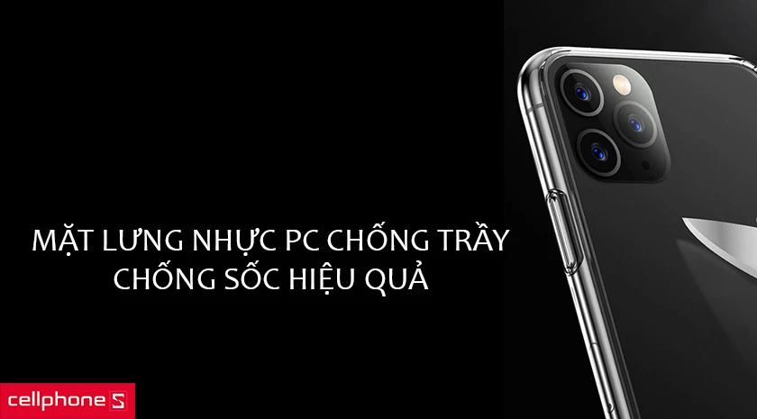 Mặt lưng nhựa PC chống trầy, chống sốc hiệu quả