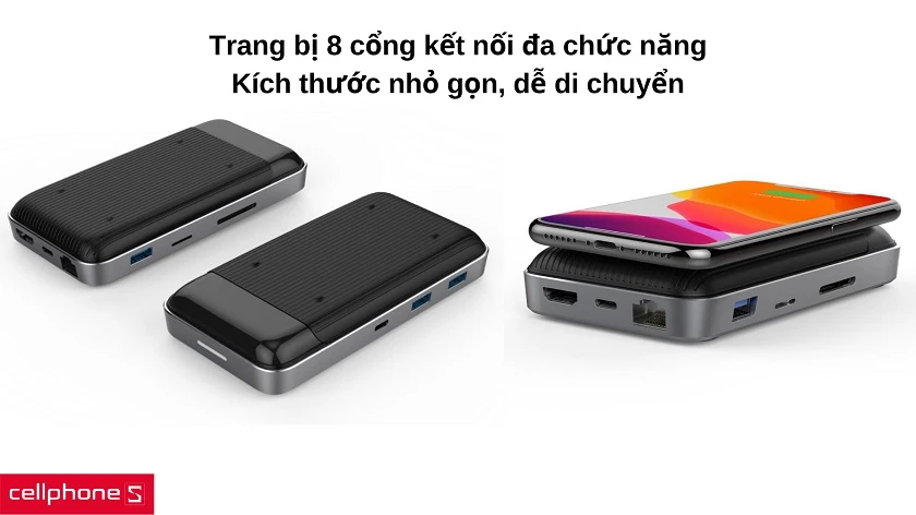 Chuyển đổi sang 8 phương thức kết nối chỉ với 1 cổng USB-C