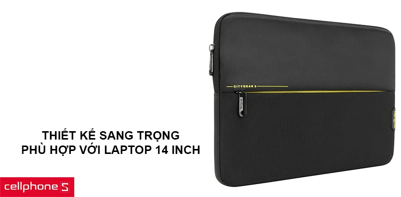Thiết kế sang trọng, phù hợp với laptop 14 inch