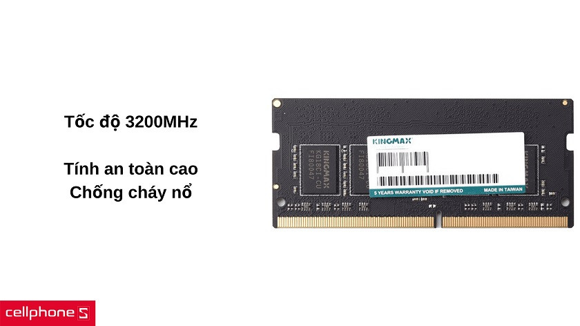 Hiệu năng ổn định với tốc độ 3200MHz cho mọi công việc trên máy