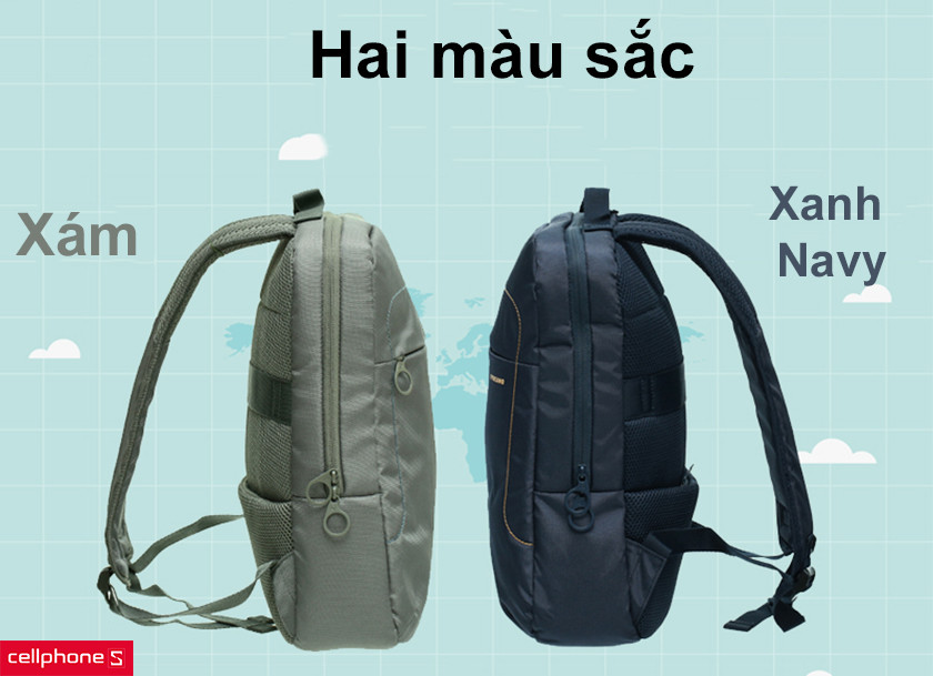  2 màu sắc chính là xám và xanh navy