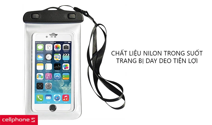 Chất liệu nilon trong suốt, trang bị dây đeo tiện lợi