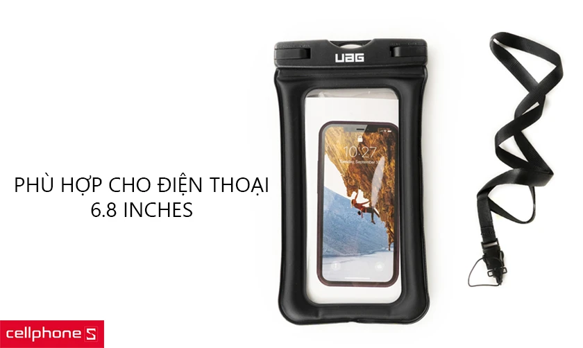 Kích thước túi lớn phù hợp cho điện thoại đến 6.8 inches