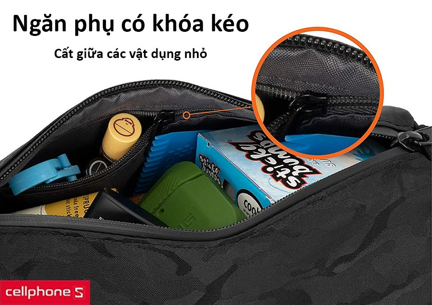 Ngăn trong với khóa kéo