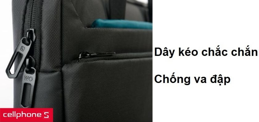 Dây kéo chắc chắn, dễ dàng thao tác cùng khả năng chống va đập