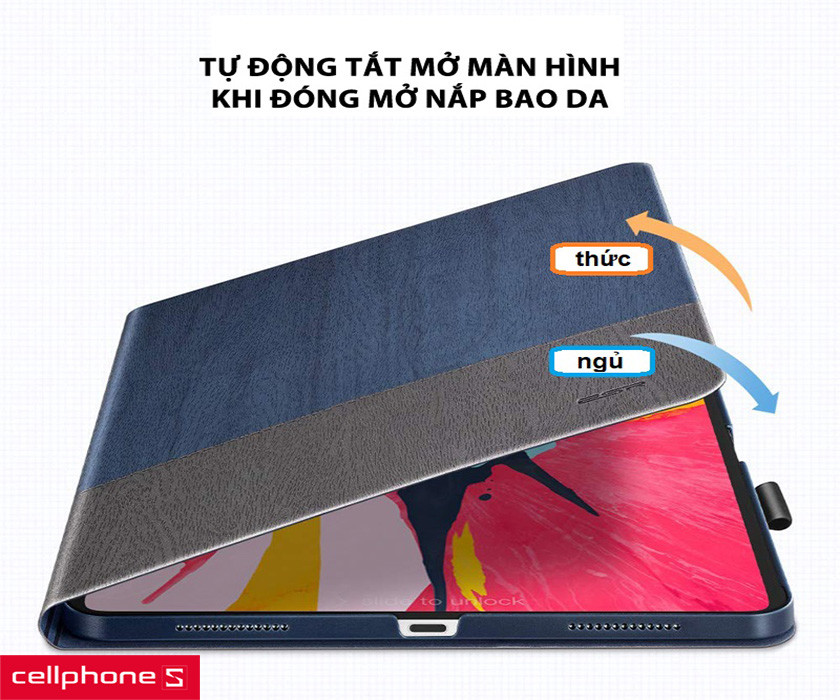 Tính năng tự động tắt mở màn hình và quai giữ bút Apple Pencil chắc chắn