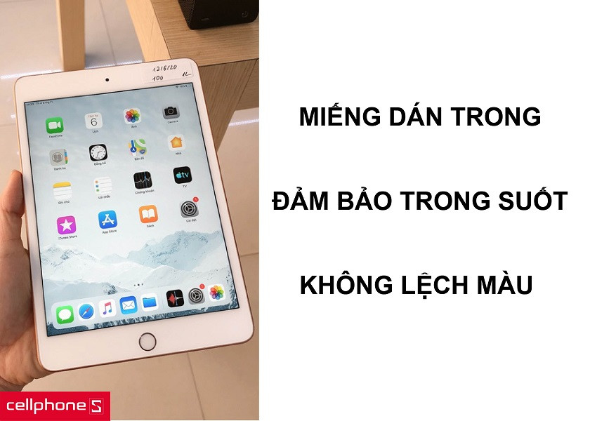 Miếng dán trong suốt cao cấp và đảm bảo sự chân thật về hình ảnh tốt nhất