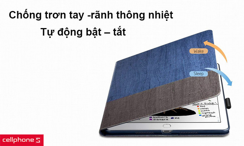 Tấm lưng dày 1mm bảo vệ vượt trội, nam châm có lực hút mạnh