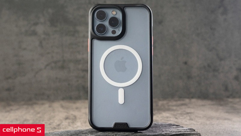 Đánh giá thiết kế ốp lưng iPhone 13 HODA Rough With MagSafe viền màu