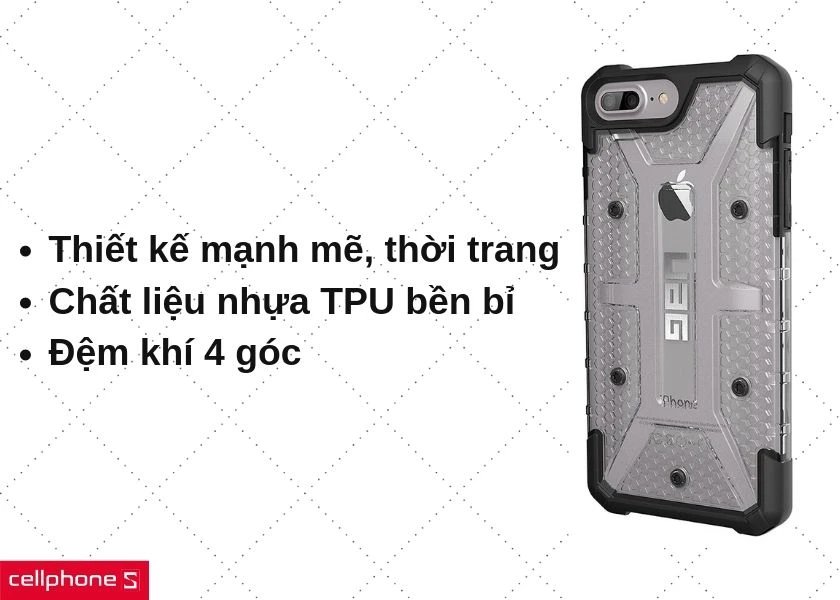 Thiết kế độc đáo, thời trang với chất liệu nhựa dẻo TPU bền bỉ