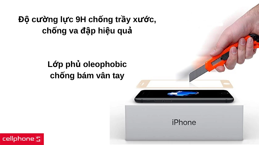 Mức cường lực 9H cứng cáp, chống trầy và chống nứt vỡ hiệu quả