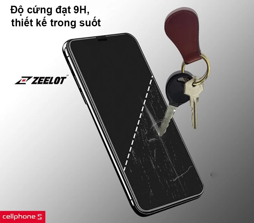 Độ cứng đạt 9H, thiết kế trong suốt