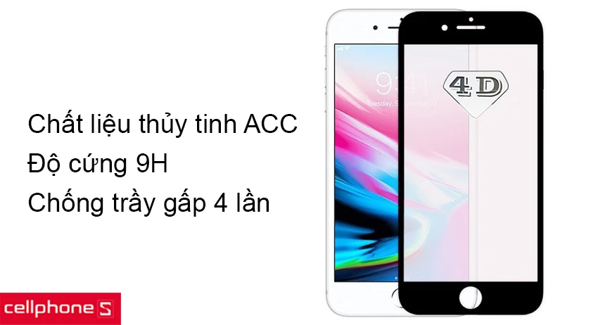 Chất liệu siêu bền, thủy tinh có độ cứng cường lực 9H bảo vệ màn hình hiệu quả
