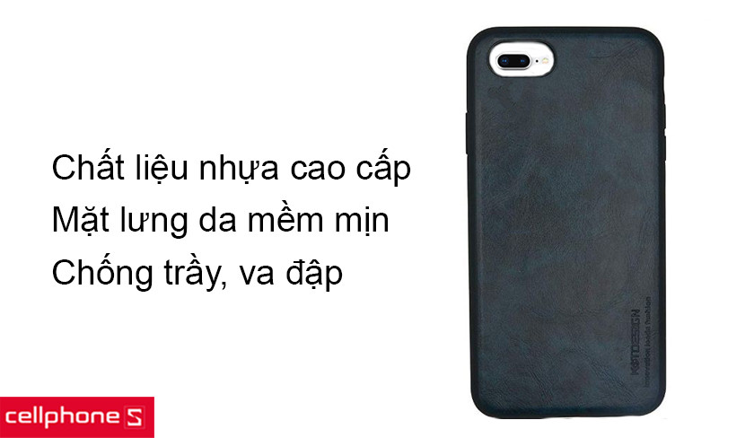 Ốp nhựa cao cấp, đàn hồi cao với mặt lưng da mềm mịn, không trơn rít