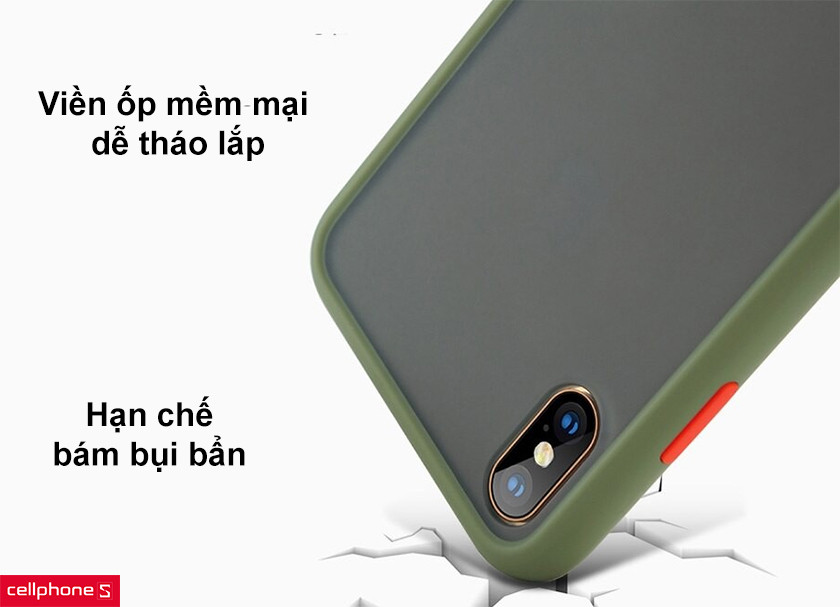 Viền ốp mềm mại dễ tháo lắp, hạn chế bám bụi bẩn