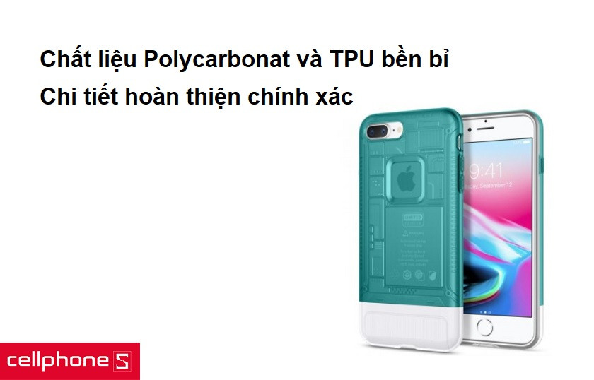 Chất liệu Polycarbonat và TPU bền bỉ, chi tiết hoàn thiện chính xác