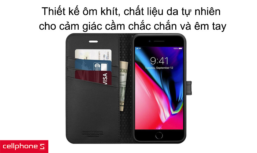 Thiết kế ôm khít, chất liệu da tự nhiên cho cảm giác cầm chắc chắn và êm tay