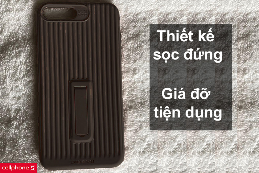 Thiết kế sọc đứng tinh tế kèm giá đỡ tiện dụng khi sử dụng