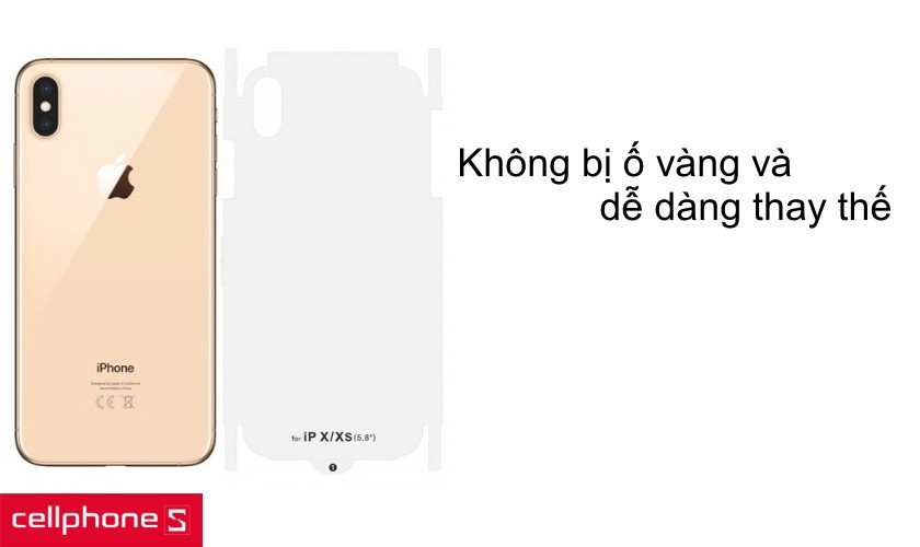 Không bị ố vàng và dễ dàng thay thế với miếng dán nhám PPF Full viền mặt sau cho iPhone X