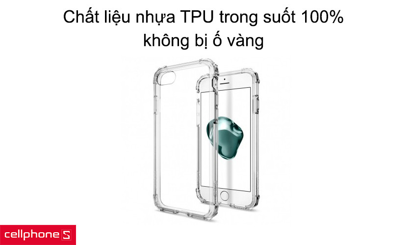 Chất liệu nhựa TPU trong suốt 100%, không bị ố vàng