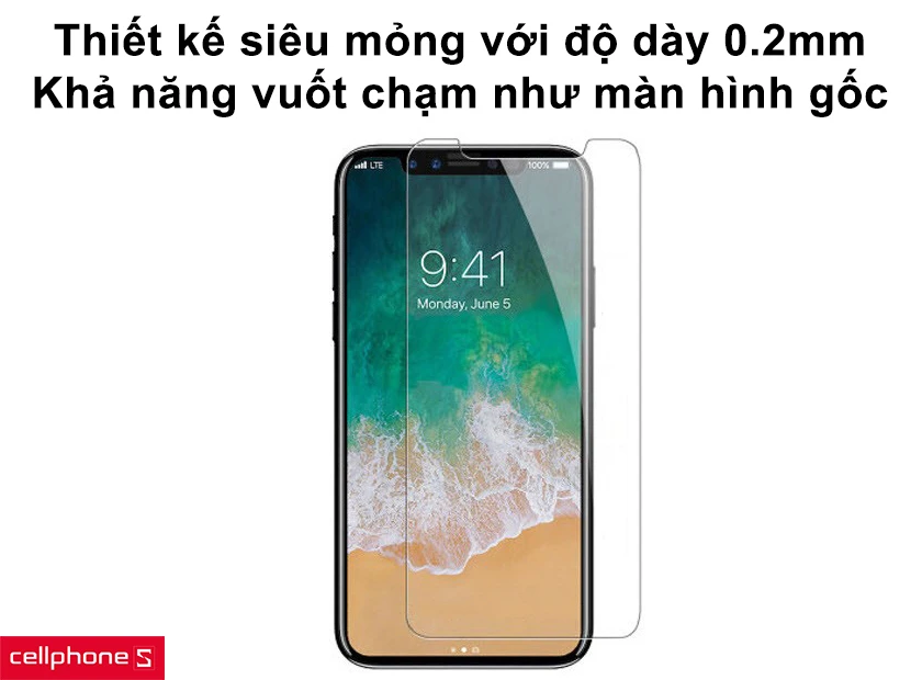 Chống trầy xước cao và ít bám vân tay hơn các loại dán thông thường