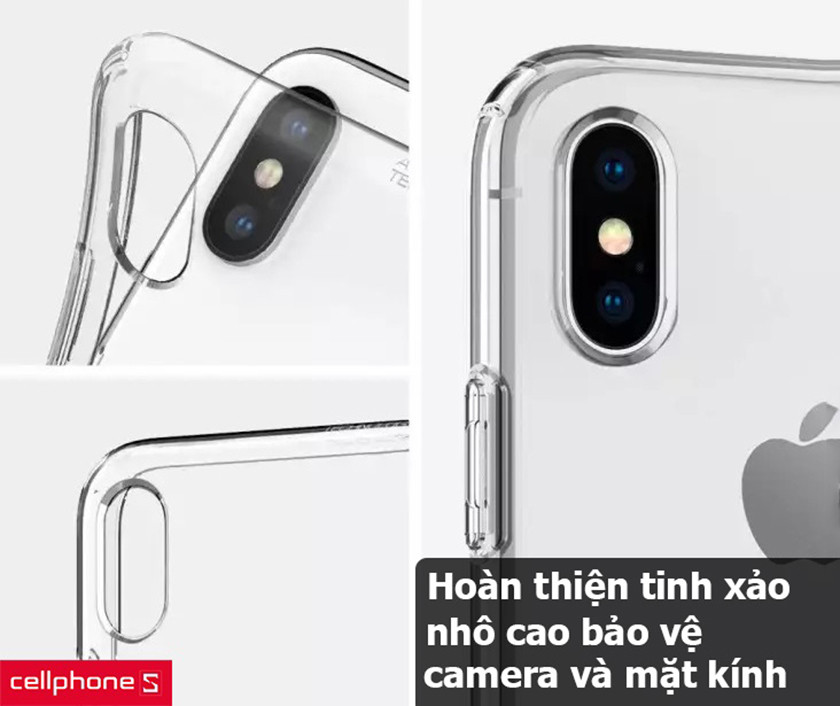 Hoàn thiện tinh xảo các chi tiết, nhô cao bảo vệ camera và mặt kính