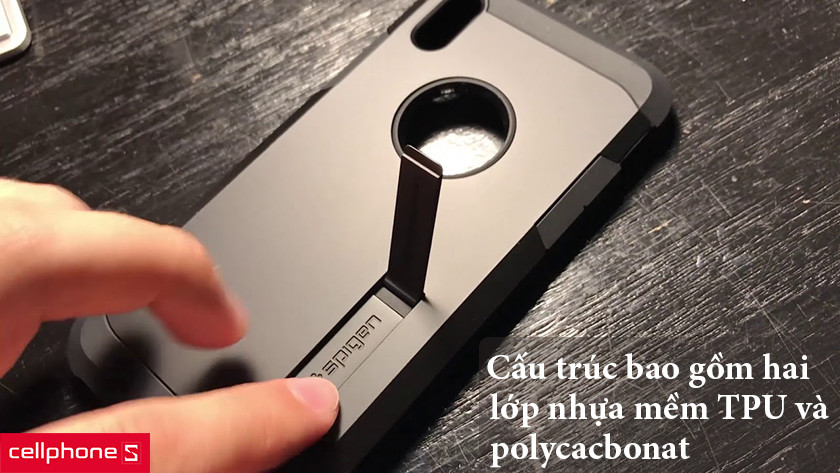 Cấu trúc hai lớp nhựa mềm TPU và polycacbonat