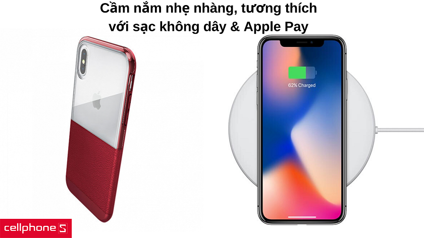 Nhẹ nhàng khi cầm, dễ dàng bỏ túi và tương thích với sạc không dây