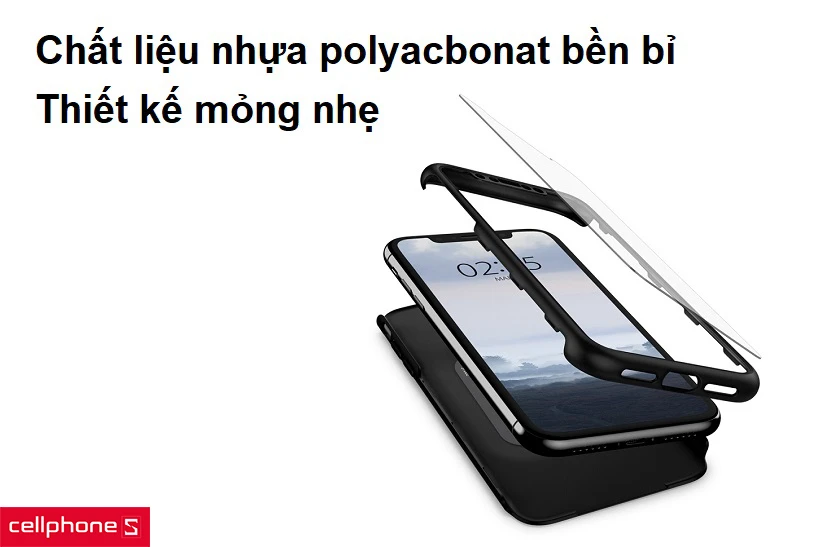 Thiết kế mỏng nhẹ, chất liệu nhựa polyacbonat bền bỉ