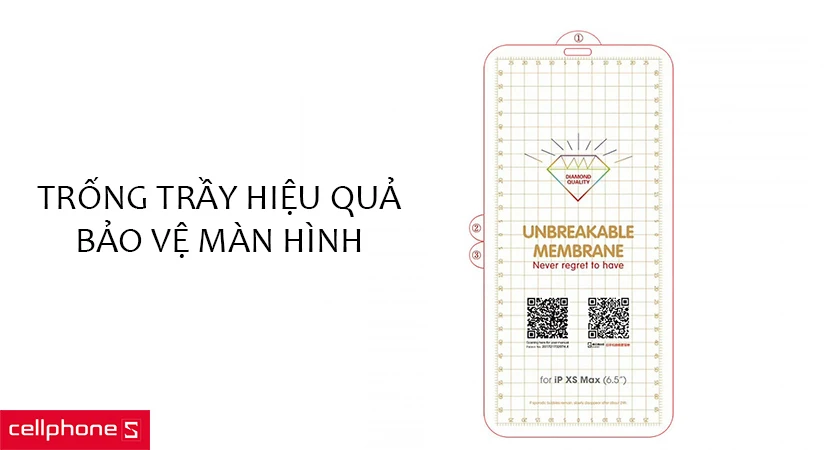 Miếng dán mỏng, trong suốt, không ảnh hưởng trải nghiệm dùng