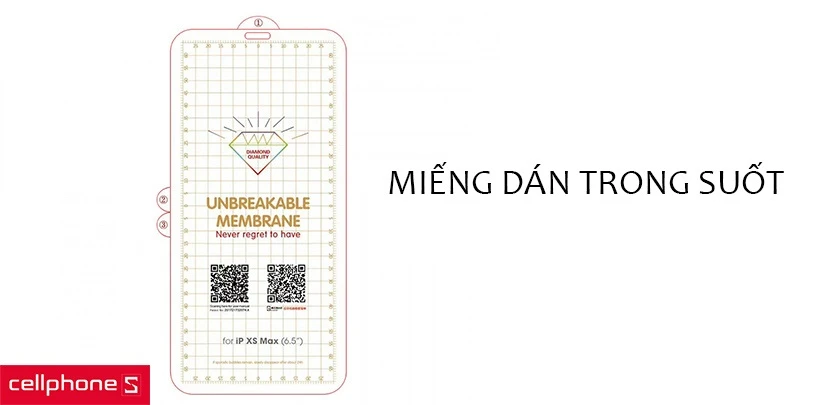 Miếng dán mỏng, trong suốt, không ảnh hưởng trải nghiệm dùng