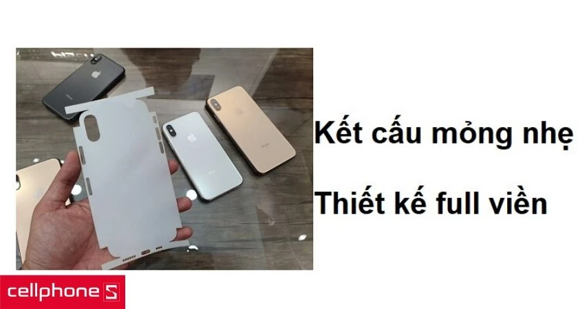 Kết cấu mỏng nhẹ, dễ lắp đặt cùng thiết kế full viền giúp không chỉ bảo vệ lưng máy