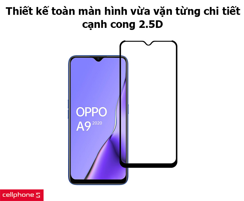 Thiết kế toàn màn hình vừa vặn từng chi tiết, cạnh cong 2.5D