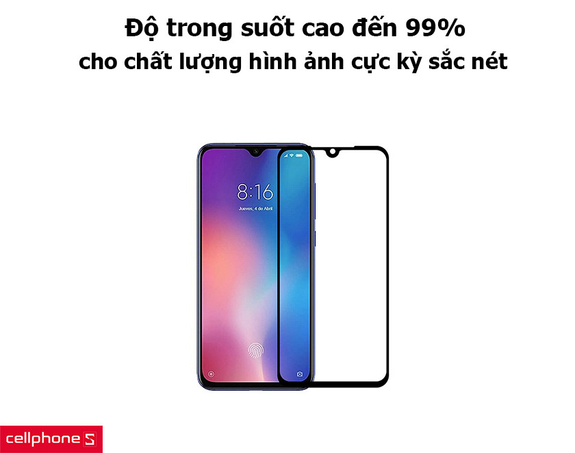  độ trong suốt gần như là hoàn hảo, lên đến 99%