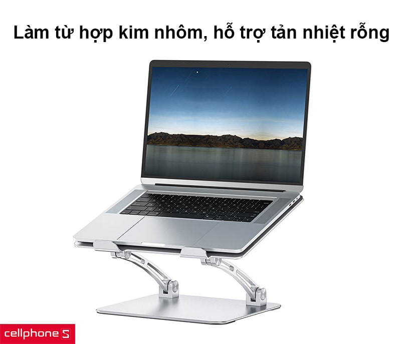 Giá đỡ laptop Macbook Wiwu Alumium Alloy Rubble Pad S700