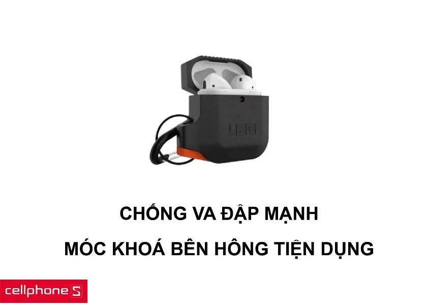 Chống va đập mạnh cùng móc khoá trái tiện dụng mang xách theo bên mình