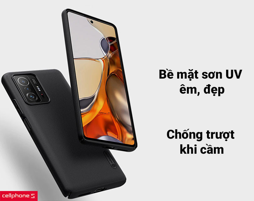 Ốp lưng Xiaomi Mi 11T/11T Pro Nillkin Super Frosted Shield Back