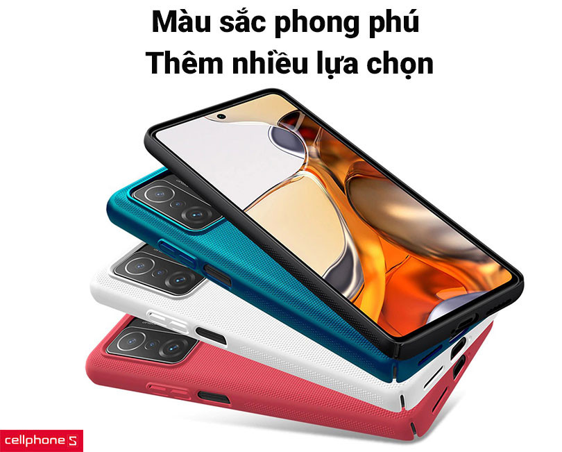 Ốp lưng Xiaomi Mi 11T/11T Pro Nillkin Super Frosted Shield Back