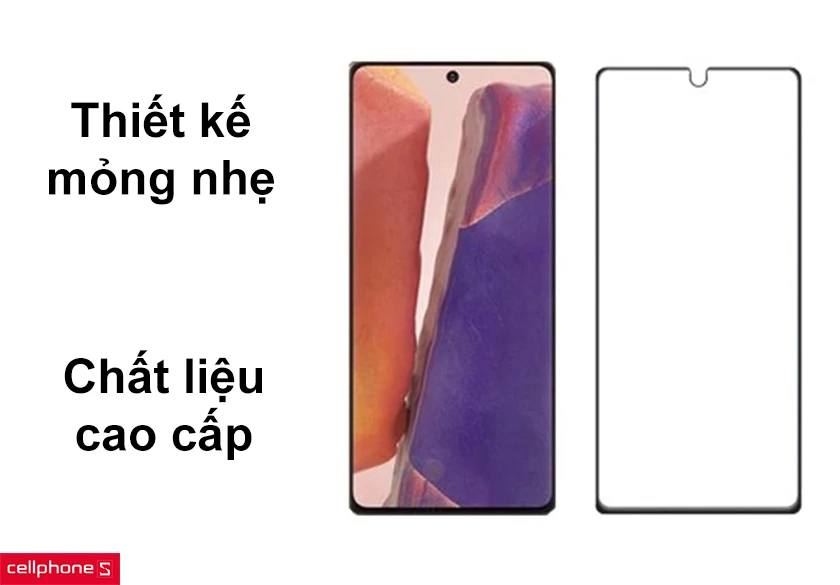 Thiết kế mỏng nhẹ, chất liệu cao cấp