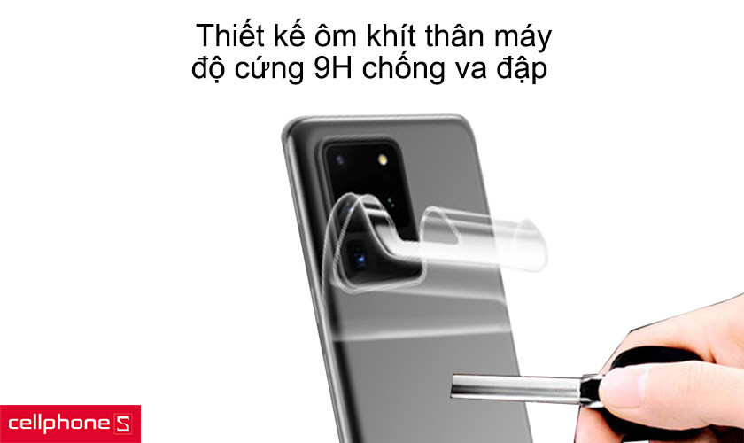 Thiết kế ôm khít thân máy, độ cứng 9H chống va đập