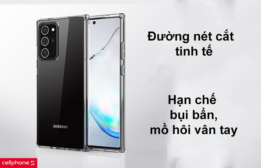 Đường nét cắt hoàn thiện, hạn chế bám bụi bẩn mồ hôi vân tay