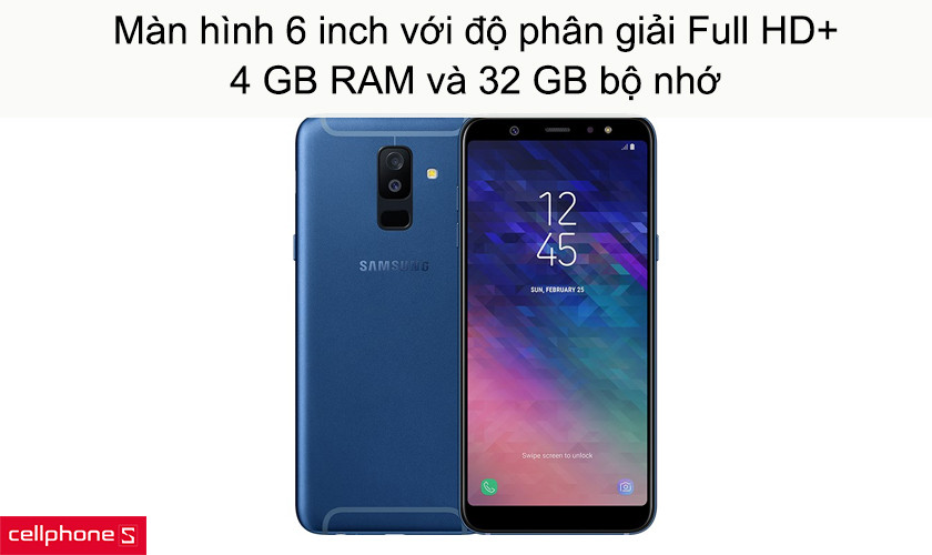 Samsung Galaxy A6 Plus - Màn hình 6 inch với độ phân giải Full HD