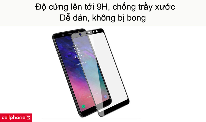 Độ cứng lên tới 9H, chống trầy xước cho màn hình điện thoại