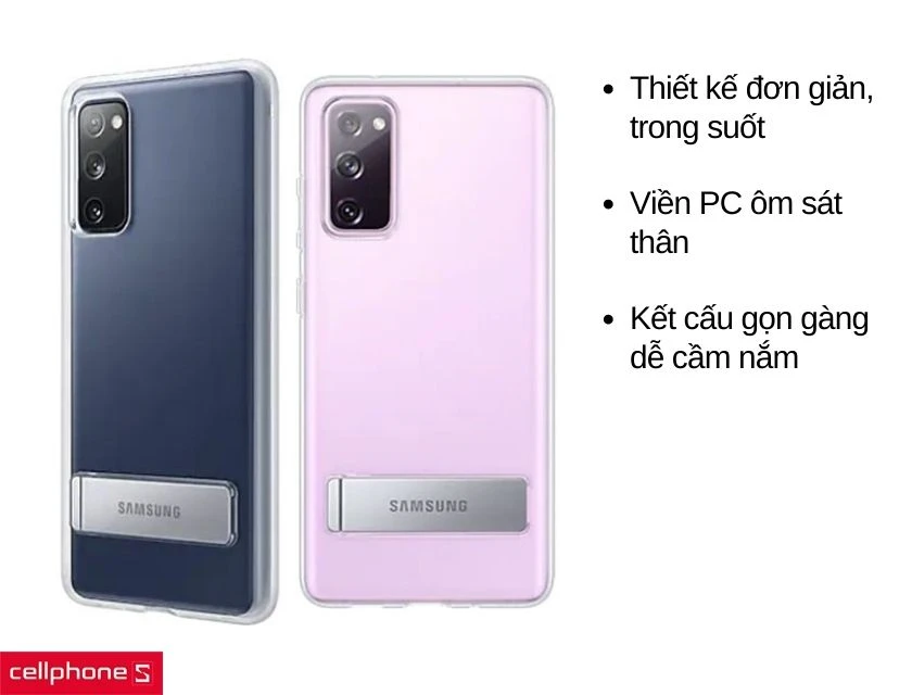 ốp lưng Samsung Galaxy S20 FE Clear Standing Cover Transparent