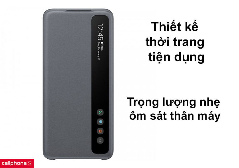 Kiểu dáng thời trang tiện dụng mỏng, trọng lượng nhẹ vừa vặn ôm sát thân máy