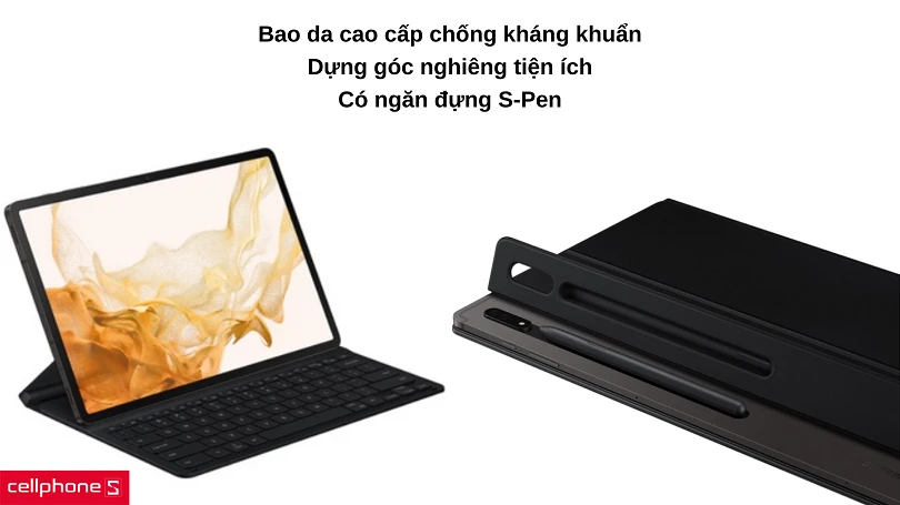 Bao da kiêm bàn phím Galaxy Tab S8 Plus chính hãng