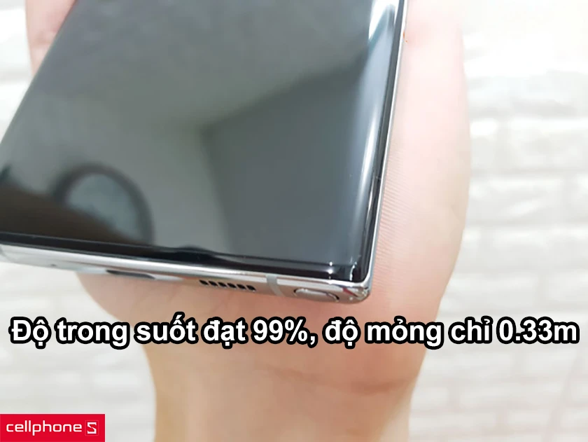 Độ trong suốt đạt 99%, độ mỏng chỉ 0.33m