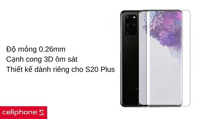 Thiết kế siêu mỏng chỉ 0.26mm với cạnh bo tỉ mỉ ôm trọn màn hình