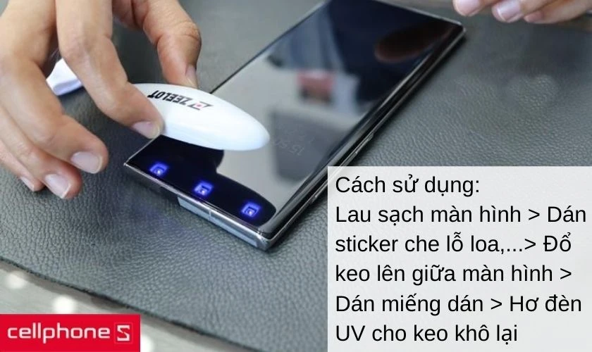 Cách sử dụng dán chống va đập Zeelot UV Loca cho Samsung Galaxy S20 Plus