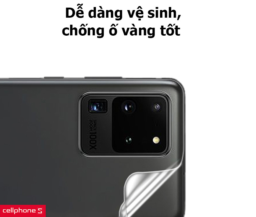 Dễ dàng vệ sinh, chống ố vàng